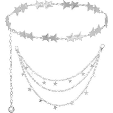 Imagem de 2 peças, corrente de cintura, cinto, calça jeans