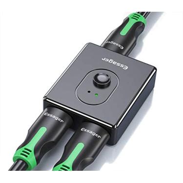 Imagem de HDMI Splitter 1x2 Bi-Direcional Distribuidor De Sinal Hdmi 1080p 4k Divisor Duplicador Tv Essager