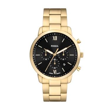 Imagem de Fossil Relógio masculino Neutra cronógrafo dourado de aço inoxidável, Dourado