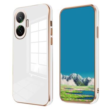 Imagem de Anlalish Compatível com Xiaomi Poco F7 capa de silicone à prova de choque, para Xiaomi Poco F7 capa de telefone fina capa de proteção fofa (branca)