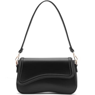 Imagem de NIUEIMEE ZHOU Bolsa de ombro pequena para mulheres, retrô, de couro vegano, bolsa de mão, bolsas axilas