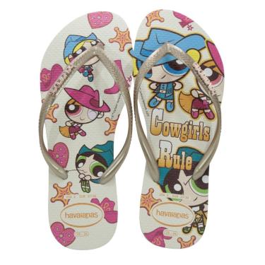 Imagem de Chinelo Havaianas Slim Warner Classics Bege Palha