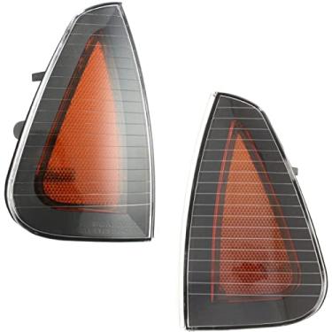 Imagem de Conjunto de 2 lâmpadas de reposição para Dodge Charger 2006-2010 laranja e preto texturizado de plástico CH2550124 CH2551126 4806219AD