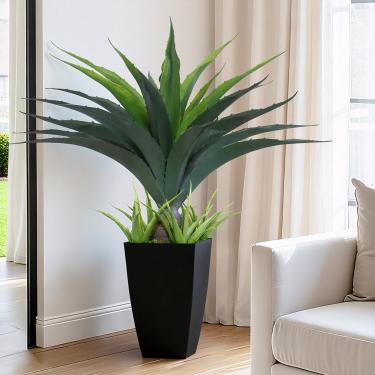 Imagem de Keeplush Planta de agave cravada de 76 cm com vaso preto
