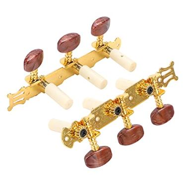 Imagem de Domary Ajuste Clássica Tuning Pegs Keys Machine Heads Golden Set para Guitarras Clássicas