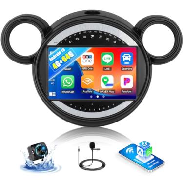 Imagem de 4G + 64G Android 13 estéreo para carro BMW Mini Cooper Countryman Paceman 2010-2016 tela sensível ao toque de 9 polegadas com CarPlay Android Auto Mirror Link UI Bluetooth FM Navegação GPS WiFi SWC