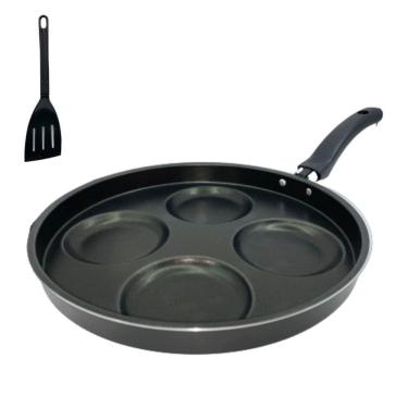 Imagem de Frigideira Teflon 4 Ovos Antiaderente Com Espátula