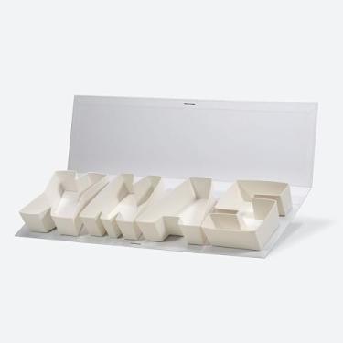 Imagem de Geoto Caixa de Natal com 4 letras de 53 x 15 x 5 cm para embrulho de presente, caixa de papelão de Natal decorativa para flores e alimentos, 6 pacotes (branco)