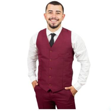 Imagem de Colete Social Masculino Linha Top Premium - Fressart, Bordô, GG