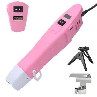 Imagem de mofa Mini Pistola De Calor Temperatura Variável 350W 250℉~850℉ (150℃- 450℃) Aquecimento Rápido, Visor Digital Lcd, Ferramentas Ar Quente Com Bico Refletor E Proteção Contra Sobrecarga Tripé Para Art
