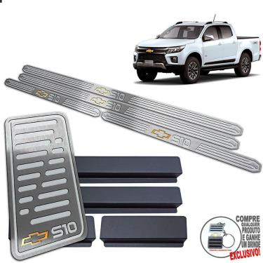 Imagem de Descanso De Pé + Soleira S10 2021 2022 Prata Baixo Relevo