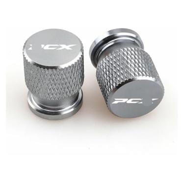 Imagem de Compatível com PCX 125 PCX125 PCX 150 PCX150 PCX 160 PCX160 tampas de válvula de alumínio conjunto de tampas de pneu capas resistentes à corrosão (titânio)