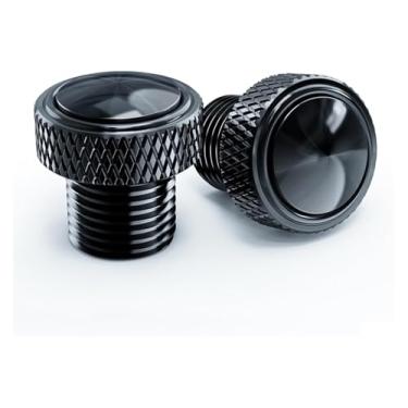 Imagem de BYYINGSUS Acessórios para motocicleta M10*1,25 Tampa de parafusos de furo de espelho traseiro compatível com Y&AMAHA MT07 MT09 MT10 MT15 MT 07 09 10 SP FZ09 FZ07 (Black-nologo)