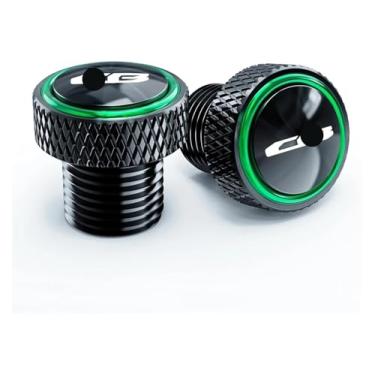 Imagem de BYYINGSUS Mototcycle Peças Modificadas M10*1,25 Parafusos de Orifício Espelho Tampa Decorativa Compatível com CB650R CB650F CB500X CB500F CB1000R CB400 CB750 Chifre (Verde Novo)
