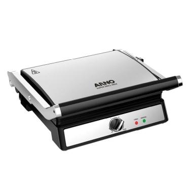 Imagem de Super Grill e Sanduicheira Arno GGRA Inox com Abertura de 180º 1200W 127V