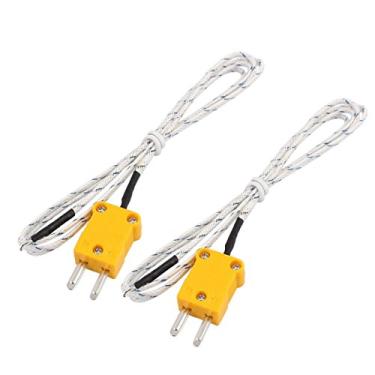 Imagem de uxcell 2 peças K Tipo 800C Fio Fio Medidor Termopar Sensor 1M 3,3 pés