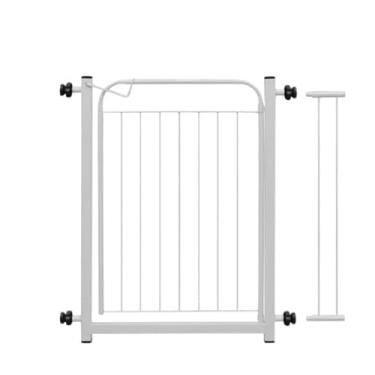 Imagem de Grade Portão Proteção Pet Cachorro 69 A 84 Cm Criança Cães (KIT PORTÃO BRANCO C/2 UNIDADES)