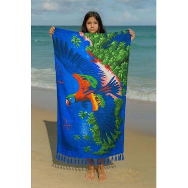 Imagem de Canga Estampada Animal Colorida - Deeyaa Indiana, Azul, Unico