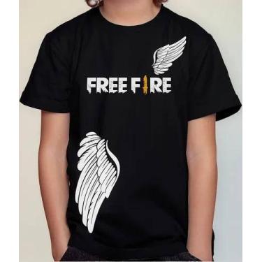 Imagem de Camiseta Camisa Infantil Juvenil Menina Menino Gamer Jogo Tiro Free Fi