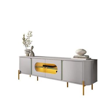 Imagem de Rack TV ate 75 Apollo 1.8 para Sala Portas de Vidro e LED - Mega Facil