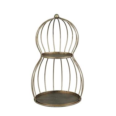 Imagem de Suporte de bolo estilo fazenda de sobremesa, bandeja de servir vintage chinês, torre de sobremesa, suporte de cupcake de ferro, suporte de exibição para reuniões de família, frutas ()