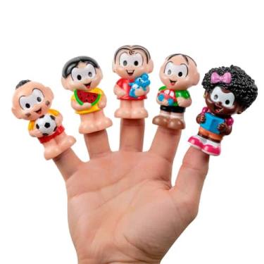 Imagem de Bonecos Monica Cebolinha Cascão Magali Sansão Miniatura - Líder Brinqu