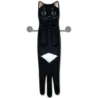 Imagem de Toalhas de mão Hawgiman Cute Cat Quick-Dry para cozinha de banheiro