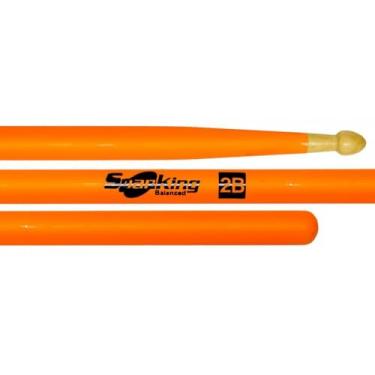 Imagem de Baqueta Spanking Linha Luminosa 2B Clássica Laranja Fluorescente 110898