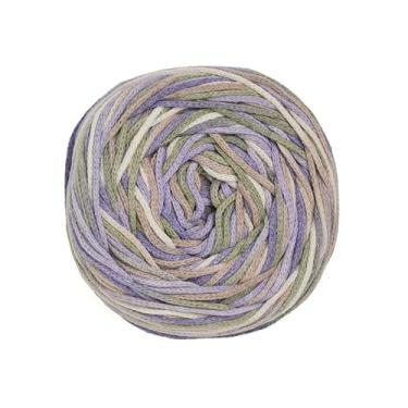 Imagem de Clowex Macramê de algodão de 3 mm multicolorido, trançado 140 metros 4 fios de bolo ombré colorido Aran, cordão de macramê arco-íris variegado para tricô, crochê e nó, cordão de artesanato DIY