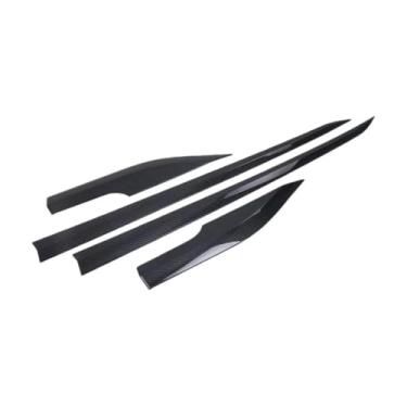 Imagem de Grade de carro lanterna traseira sobrancelha de farol compatível com C-HR 2017 asa de teto traseiro alça de tigela tira de acabamento de carbono aparência decoração (faixa de borda de porta)