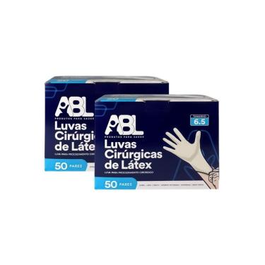 Imagem de Kit Luva Cirúrgica Estéril Com Pó Abl Premium 100 Pares 7,5