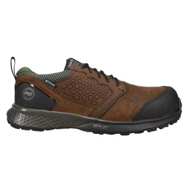 Imagem de Timberland PRO Bico de segurança masculino Reaxion composto impermeável, Marrom/verde, 44
