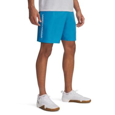 Imagem de Shorts de Treino Under Armour Wordmark Masculino 2GG Azul-Masculino