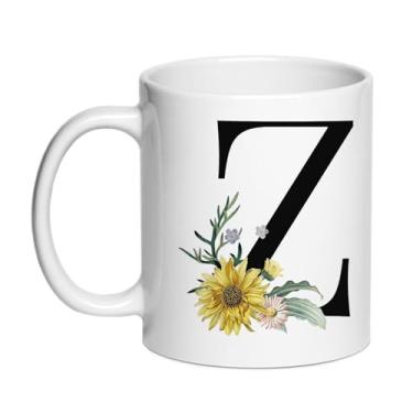 Imagem de SIUNY Canecas de café personalizadas Z Gifts - Novidade presente monograma xícara de chá para mulheres, presente de aniversário de Natal para sua esposa, dia da mãe, avó, namorada, amizade, noiva dama