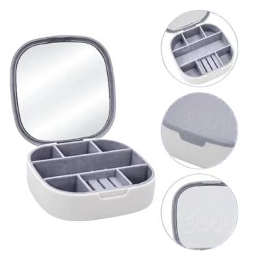 Imagem de PORTA JOIAS MINI COM DIVISORIAS E ESPELHO 10CM