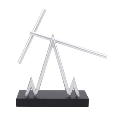 Imagem de AUNMAS Escultura de Energia de Bastões Oscilantes, Construção Em Liga de Alumínio Com Movimento Fluido e Baterias AA Integradas, Escultura de Movimento Perpétuo para Decoração de Mesa