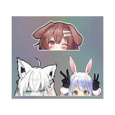 Imagem de Adesivo Refletivo Impermeável Para Carro Com Orelhas De Gato JDM Para 