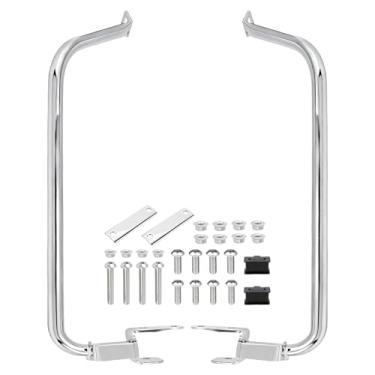 Imagem de VPZMT Suporte de alforje cromado para Harley Touring/Road King/Road Glide/Ultra Limited '14-'24, Street Glide/Electra Glide '14-'23, CVO Limited '14-'20