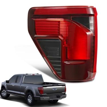 Imagem de STRAUTOS Conjunto de luz traseira compatível com farol traseiro de freio halógeno F150 XL XLT 2024-2025 com detecção de ponto cego, lâmpadas, substituição de arnês FO2818161 RL3Z13405C (lado esquerdo