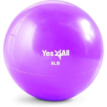 Imagem de Yes4All Bolas tonificantes ponderadas para exercícios, bolas medicinais macias para exercícios, pilates, ioga, equilíbrio, flexibilidade, 9-4,5 kg