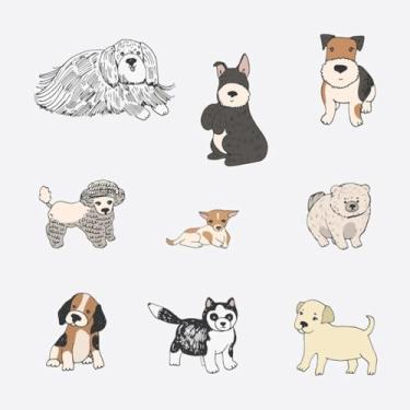 Imagem de Conjunto de Adesivos de Animais Kawaii para Quarto Infantil Decoração de Parede Cadernos Crianças 50x50cm