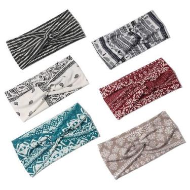 Imagem de Bandanas Artilady Wide Boho, pacote com 6 para mulheres, ioga e esport