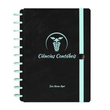 Imagem de Caderno De Disco Iscool Inteligente Personalizado 140 Folhas Profissões Preto Verde Oceano Ciências Contábeis Grande G+