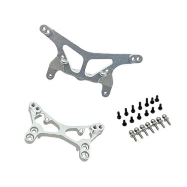Imagem de simhoa Kit de atualização da torre de amortecedor dianteira e traseira para carro RC, suportes de amortecedor em metal para carro RC 1/24 244016, Prata