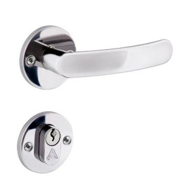 Imagem de Fechadura Entrada Premium 4cm Polido Inox - Aliança Metalúrgica