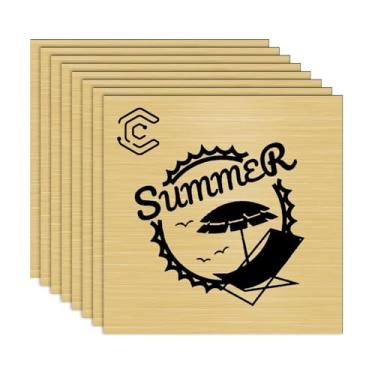 Imagem de 8 placas de gravação a laser 30 x 30 cm - 1,3 mm placa ABS de duas cores para placas externas, placas de porta, corte e gravação a laser DIY (ouro escovado/preto)