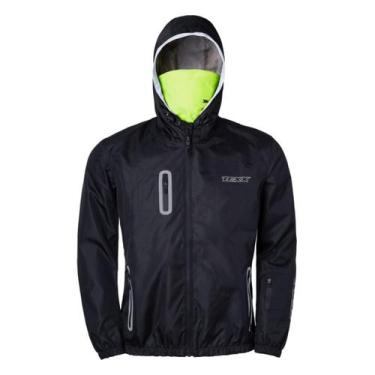 Imagem de Corta Vento Dupla Costura Com Balaclava Neon 3xl Preto Alta qualidade 