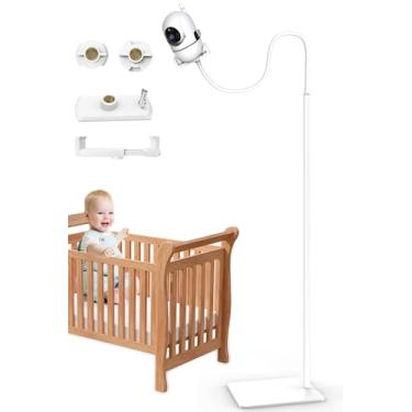 Imagem de Yaekea Suporte de piso para monitor de bebê compatível com Hello Baby HB6550/HB65/HB6560/HB6340/HB6339/câmera com montagem de parafuso de 1/4 / sistema ótico infantil DXR-8 PRO/DXR-8 Altura ajustável