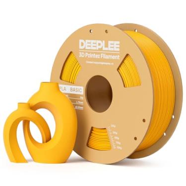 Imagem de DEEPLEE Filamento de impressora 3D PLA Basic de 1,75 mm, filamento de impressão 3D com precisão dimensional +/- 0,02 mm, bem enrolado, sem entupimento, serve para a maioria das impressoras 3D FDM 1 kg