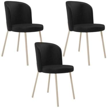 Imagem de Kit 03 Cadeiras Para Sala De Jantar Cozinha Estofada Gavi Arena L02 ma
